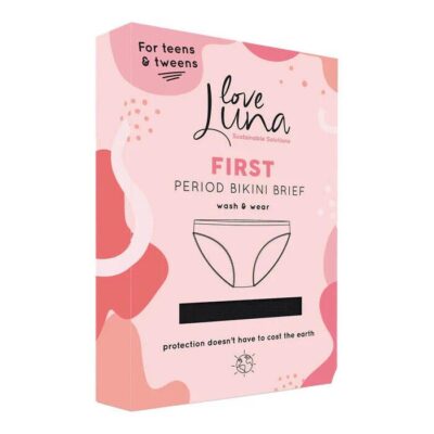 Love Luna First Period Bikini Brief Black / 14/16