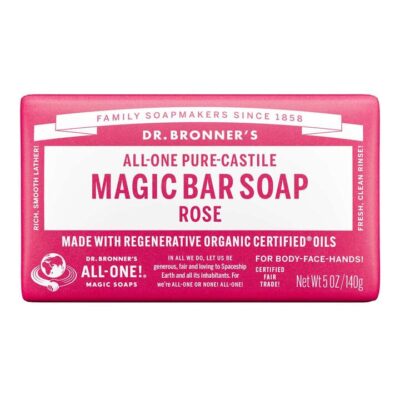Dr Bronner's Pure-castile Magic Bar Soap - Rose 140g