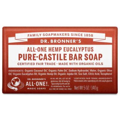 Dr Bronner's Pure-castile Bar Soap - Eucalyptus 140g