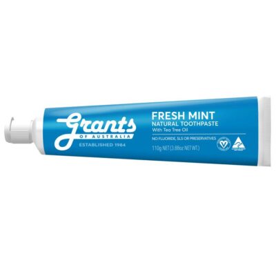 Grants Fresh Mint Natural Toothpaste - Fluoride Free 110g