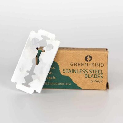 Green + Kind Stainless Steel Safety Razor Blades 5 Pack