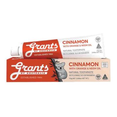 Grants Cinnamon Natural Toothpaste - Fluoride Free 110g