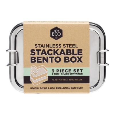 Ever Eco Stainless Steel Stackable Bento Box 3 Piece Set
