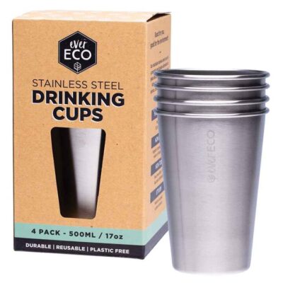 Ever Eco Stainless Steel Drinking Cups 4 Pack