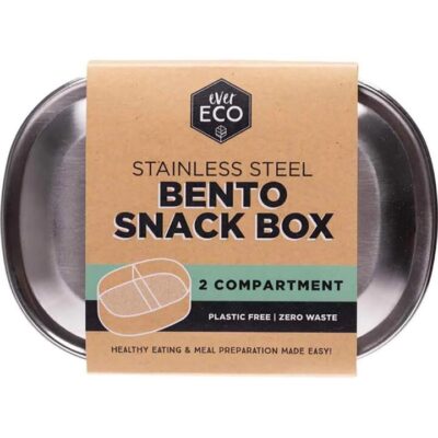 Ever Eco Stainless Steel Bento Snack Box - 2 Compartments 1 Lunchbox