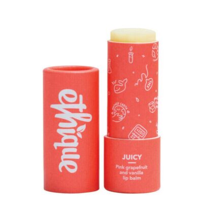 Ethique Juicy Nourishing Lip Balm Pink Grapefruit & Vanilla 9g