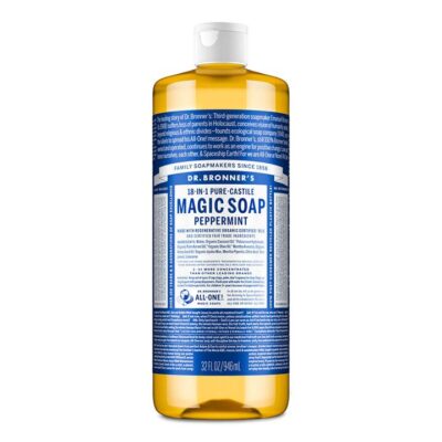 Dr Bronner's 18-in-1 Pure-castile Magic Soap - Peppermint 473ml