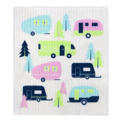 Retro Kitchen Compostable Sponge Cloth - Caravans 1 Cloth