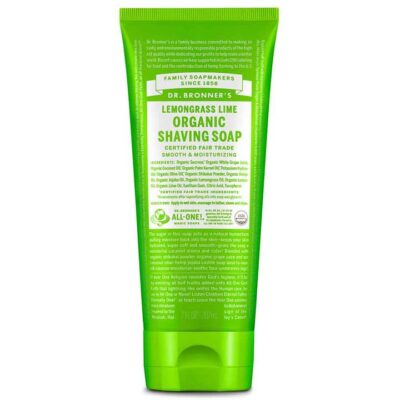 Dr Bronner's Organic Shaving Soap - Lemongrass Lime 207ml