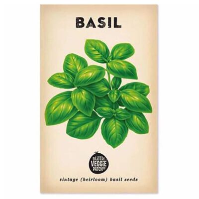 The Little Veggie Patch Co Basil 'Lge Sweet Genova' Heirloom Seeds 1 Pack