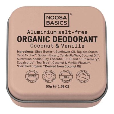 Noosa Basics Deodorant Cream Tin - Coconut & Vanilla 50g