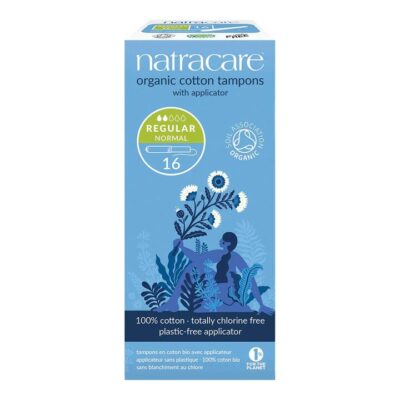Natracare Organic Cotton Tampons With Applicator Super 16 Pack