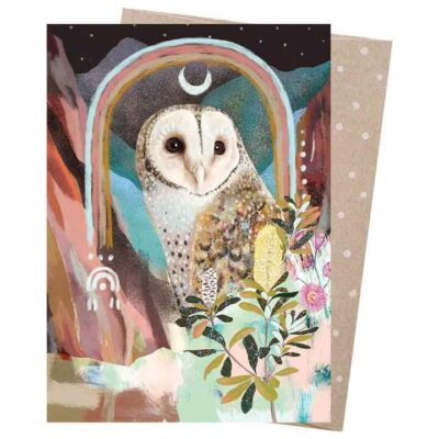 Earth Greetings Greeting Card - Masked Owl 1 Card