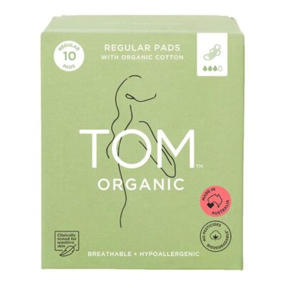 Tom Organic Regular Pads 10 Pack