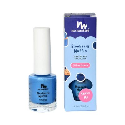 No Nasties Kids Scented Nail Polish - Blueberry Muffin Blue 8.5ml