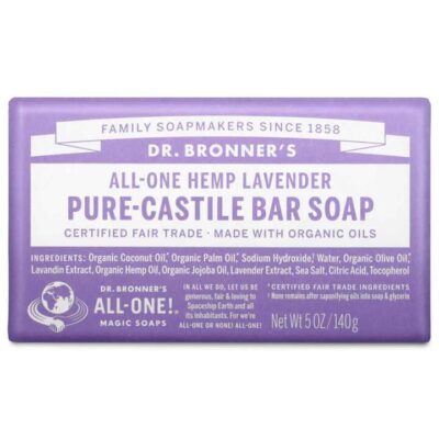 Dr Bronner's Pure-castile Bar Soap - Lavender 140g