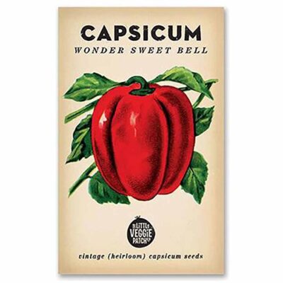 The Little Veggie Patch Co Capsicum 'Wndr Swt Bell' H'loom Seeds 1 Pack