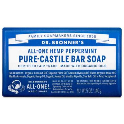 Dr Bronner's Pure-castile Bar Soap - Peppermint 140g