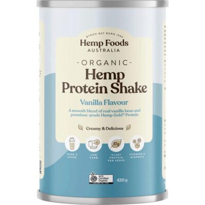 Hemp Foods Australia Organic Hemp Protein Powder Vanilla 420g