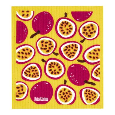 Retro Kitchen Compostable Sponge Cloth - Passionfruit 1 Cloth