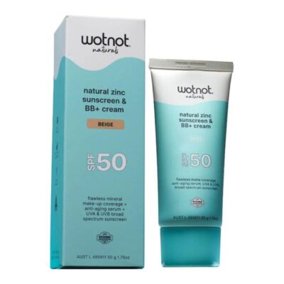Wotnot Natural Zinc Sunscreen & Bb+ Cream Spf 50 Beige 50g